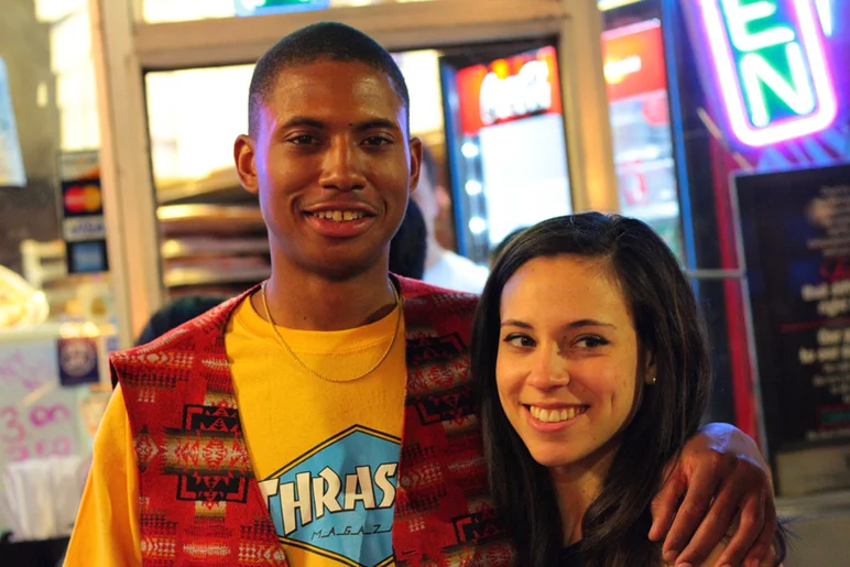 <!--PRO15FRINIGHT-->
Ishod and his lucky lady made a mandatory stop at New York New York.