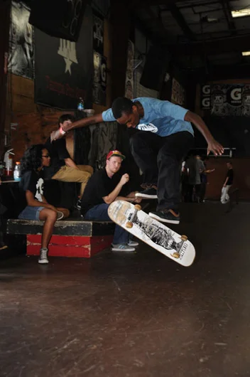 Andre Mckenzie - 360 flip.<!-- Game of SKATE 2012 at SPoT -->