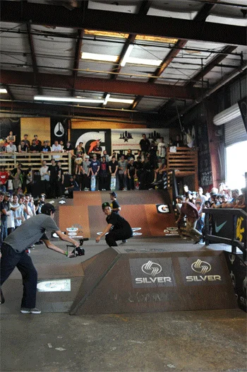 The Silver Trucks Best Trick got pretty nuts.  Here's Nyjah's cab flip late shuv to flat.<!-- Tampa Pro 2013 Skateboarding and the After-Party -->