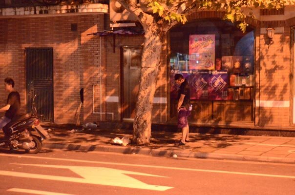 Random Person Pissing On The Streets Of Shanghai