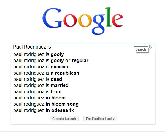 Naturally, everyone's confused on P-Rod being goofy or regular.  I'm also confused when I ask myself if he's Mexican.<!-- Your Favorite Skateboarder Is Dead, Asian, Mexican, A Satanist, Married -->