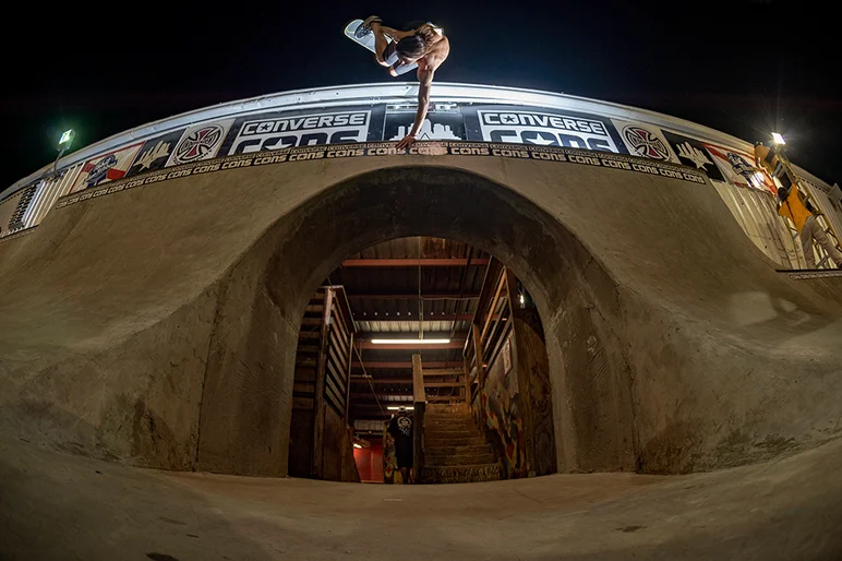 <!--am16-thurs-->

Isiah Sanchez goes upside down over the hole, sketchy business.