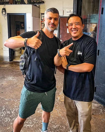 Whoever said Skate Dads aren’t cool never met these two. 
<!--thursdayam2023practice-->