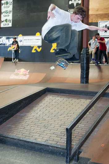 Who Dat? Switch frontside pop shuv.<!-- Go Skateboarding Day 2013 With Kayo -->