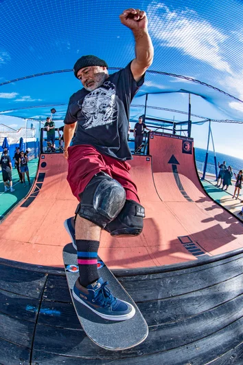 I think this might be my favorite photo of the trip and it was a total lucky shot. I don't think I am supposed to tell people my secret is luck. Steve Cab front rock

<!--floggingmollycruise23-->