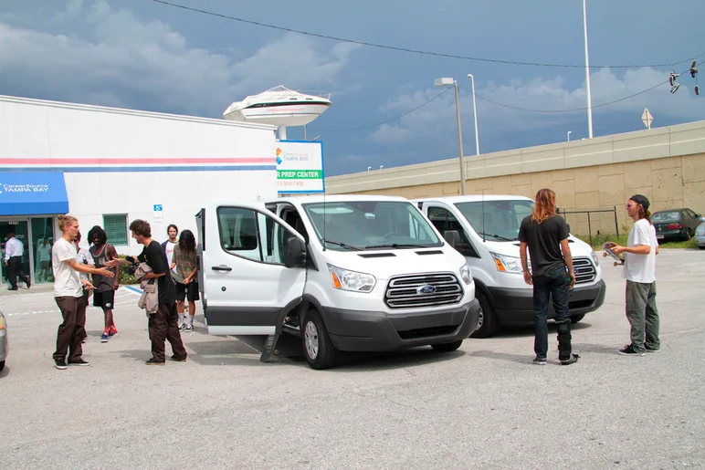 <!--bakerdemo-->

The dudes showed up on time in two separate vans. We had them come through the VIP special entrance on the side of the park so kids wouldn’t tear them apart.