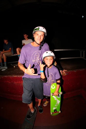 <!--btsb15-->

Terrance Rice and his dad there for support. Great outfits by the way!