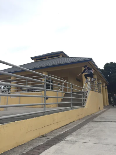 <!--spotrtmiami-->

Alejandro getting a little buck at Centennial. This over the rail spot is no joke.