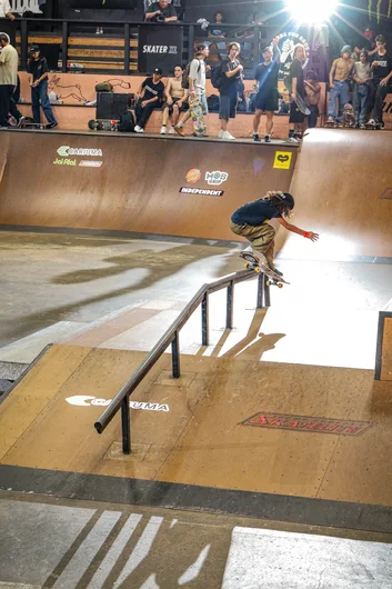 Gabi is skating his first Tampa Am this year. Back Smith

<!--thursdayam2023practice-->