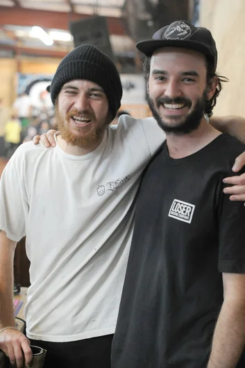 New pals, Mike Anderson and HiDefJoe.<!-- Valentine's Day Massacre 2013 Presented by Converse -->