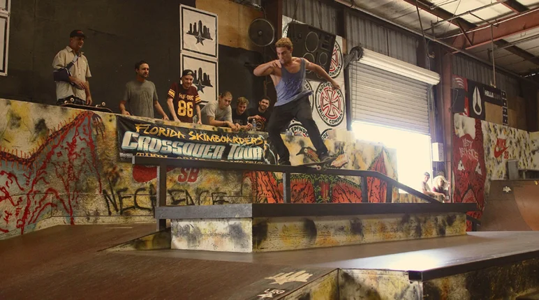 <!--skim2014-->

John Akerman earning himself $20 with a lipslide across the long flat bar. Spend it wisely John.