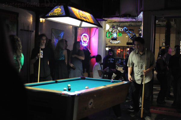 Skatepark of Tampa locals in Reservoir Bar