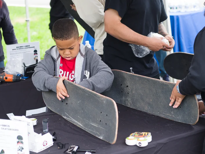 <!--b4bdrivenyc-->

These kids will be able to maintain their complete skateboards because they know how to put one together.