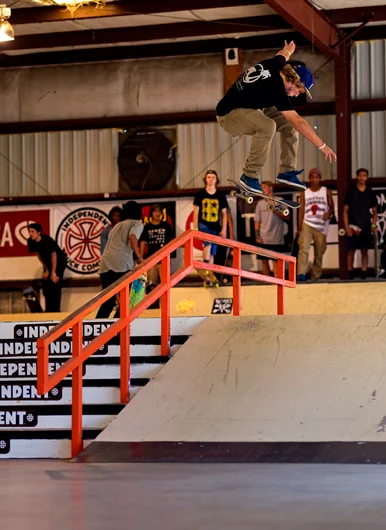 <!--daatlfriday-->

Jamie Foy over compensates a bit with a Kickflip Backlip on the bump to bar.