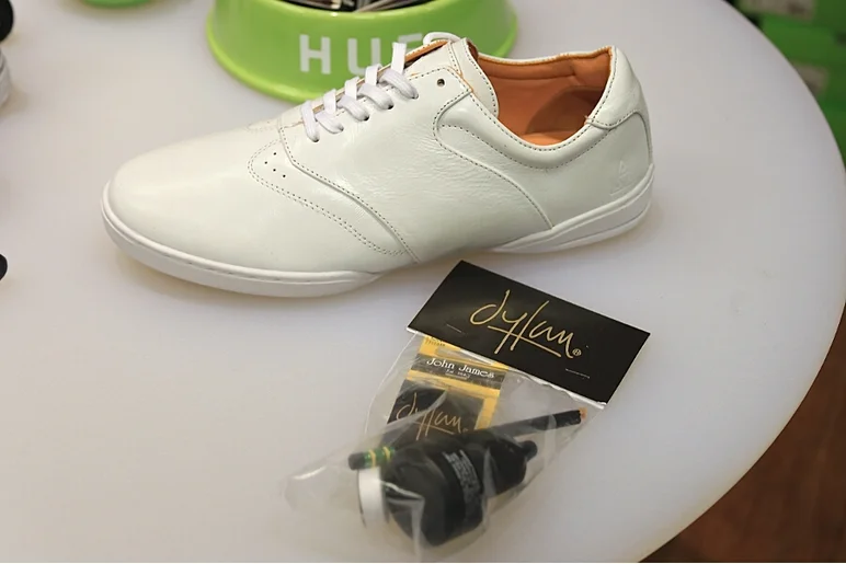 <!-- agendaschaefermikah -->
Here's a closer look at the HUF Dylan pro model, since it was the talk of the show. The shoe is definitely a fit for Dylan. If you were lucky enough to make it to Agenda NYC and made it by the HUF booth, they hooked it up with a stick & poke tattoo kit. Rad stuff HUF!