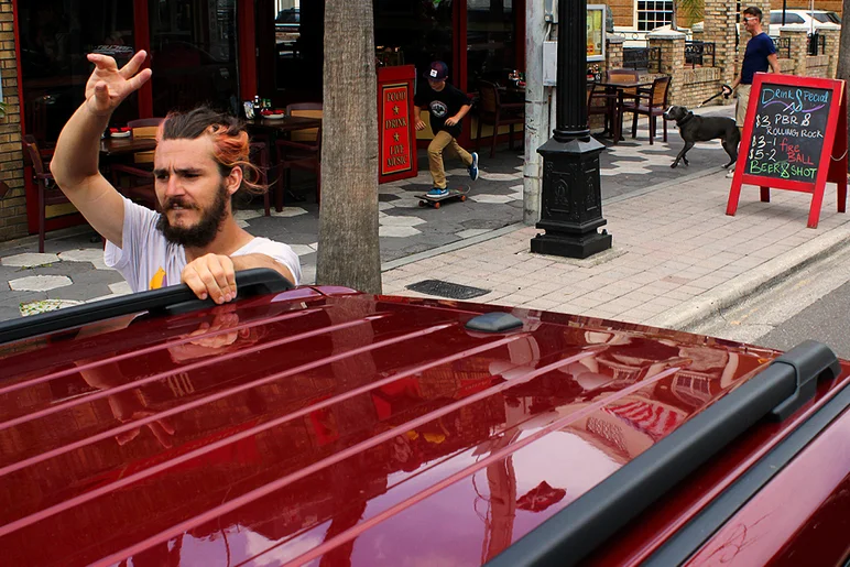 <!--gsd17-->

Tyler Radford throwing some peace around right before his iPhone clip went viral. Head to the <a href=