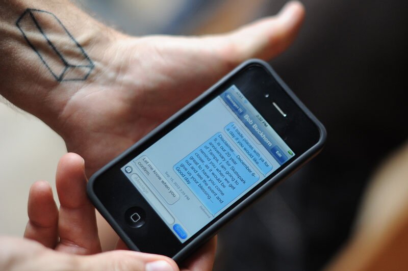 Schaefer's getting texts from the Mayor of Tampa