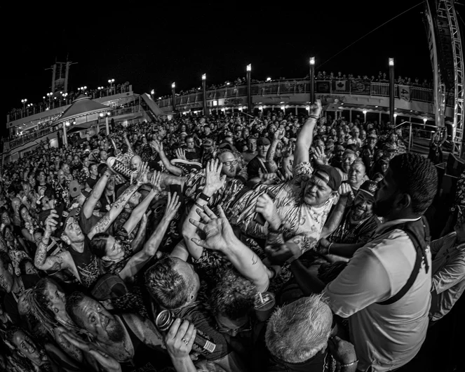 Crowd surfing was the most popular way to get around all weekend

<!--floggingmollycruise23-->