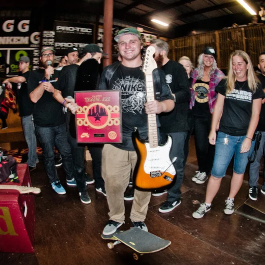 <!--ta14-sd-->

Jamie Foy won best trick with a crazy gap to backtail shuv!!!