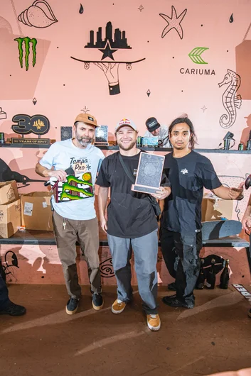 Alright, let's get to our top 12. These award ceremonies take FOREVER. Congrats to the returning champ Jamie on taking 12th after a gnarly slam.

<!--tampapro23day3-->