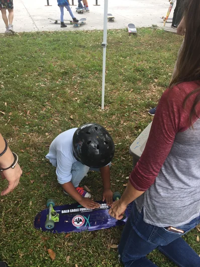 <!--b4bdesoto-->
Half the fun of skateboarding is setting it up. You're either a sticker person or not. The 