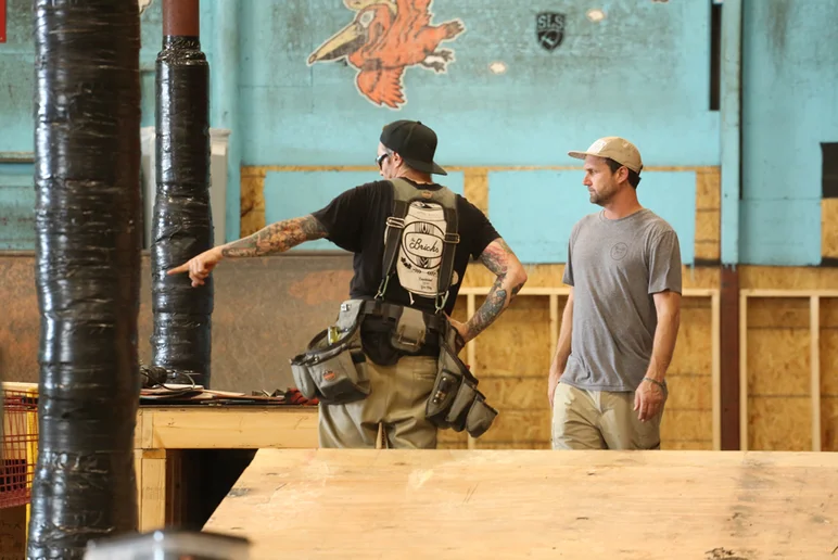 <!--NEWCOURSE16-->

This is where the plans actually start taking shape. Allen and Schaef map it out as they go.
