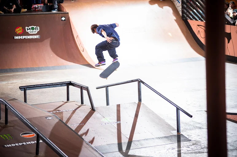 Mid-finals run Nollie Heel Boardslide from Yuto to close out the finals!

<!--tampapro23day3-->