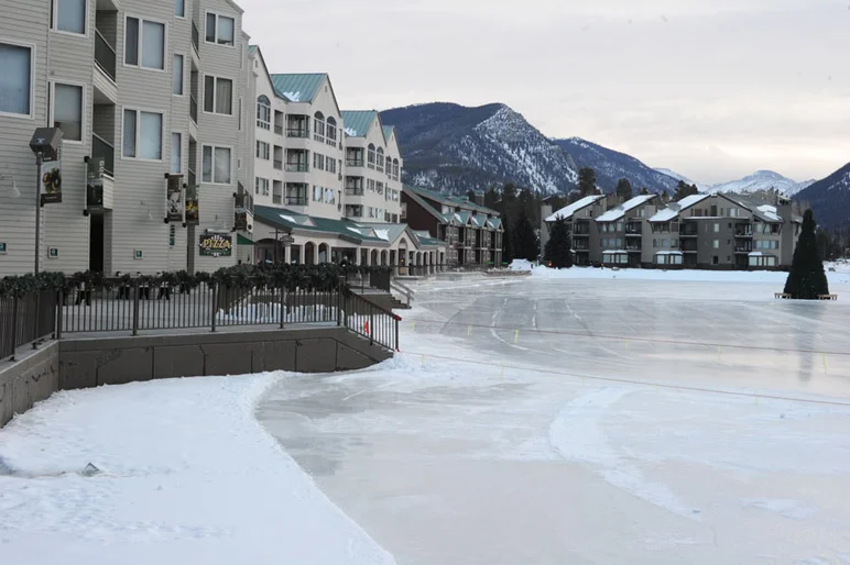 The lodge has the largest ice skating area I've ever seen.<!-- Zumiez 100k 2012 -->