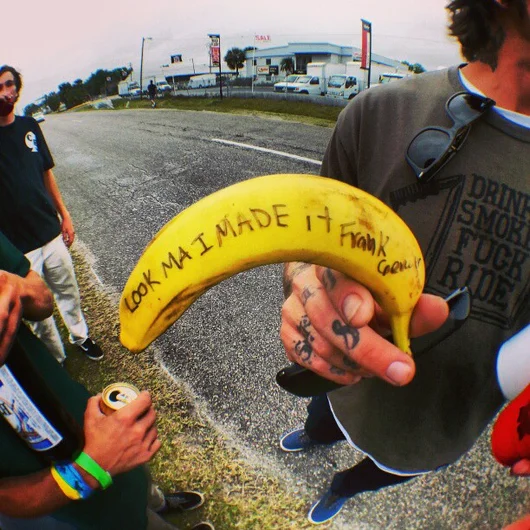 Someone got a Frank Gerwer signature on a banana.  It doesn't get much better than that.<!-- Tampa Pro 2013: Samples from Instagram -->