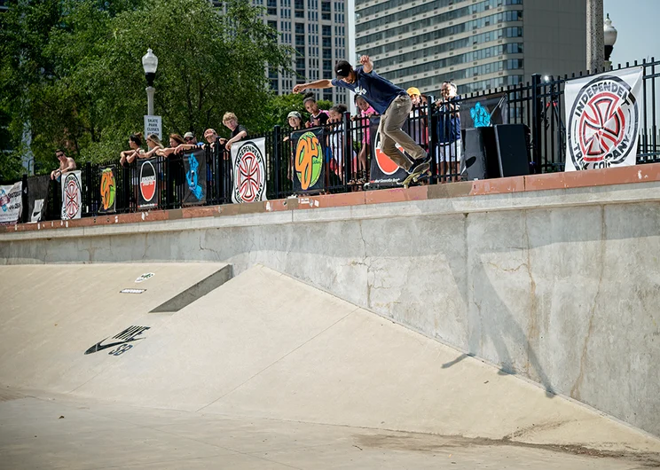 <!--dachi18-finals-->

Marcus Sarsycki takes a gnarly Grind Drop before noon.
