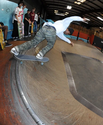 <!--vday16-->
Chuckie Woodard was charging! He has the best energy and attitude out there. Chuckie is the best.