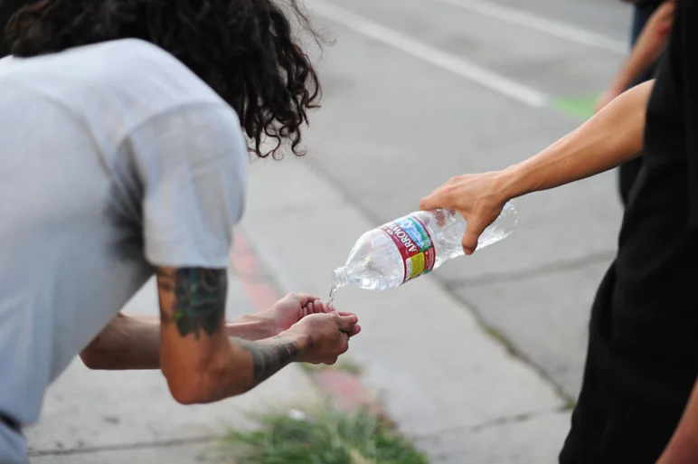 Cleanup before the next spot.<!-- One Day in East LA -->