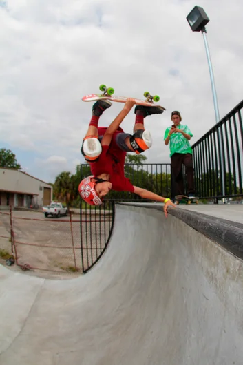 <!--sr15-->

Jake Yanko didn’t stop at the street course. He went and got inverted in the concrete course.
