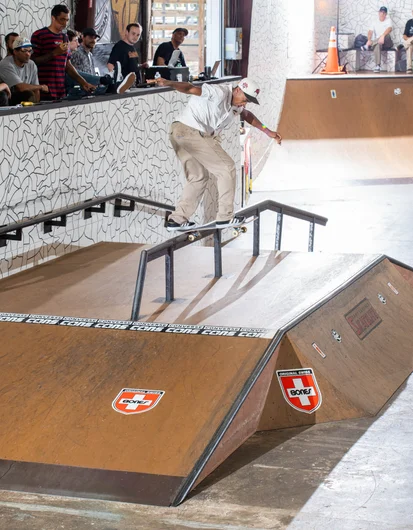 Back tail across the rail with ease from SPoT team rider Keenan Lewis

<!--schoolsoutjam22-->