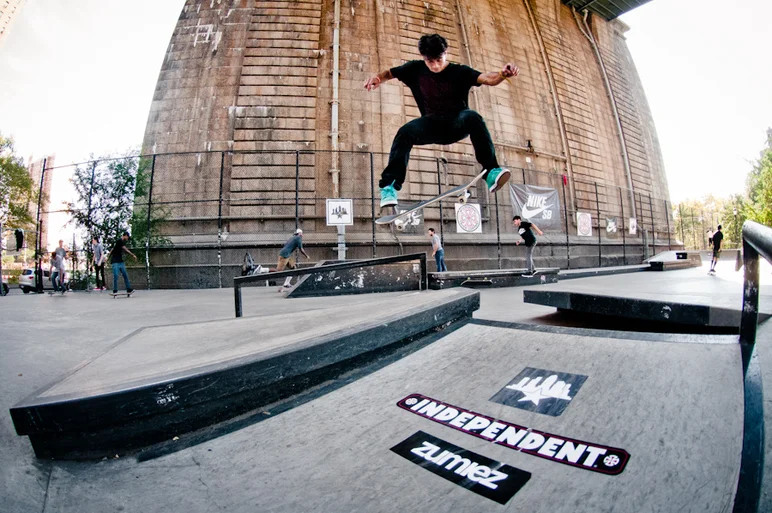 <!--nyc14day3-->

Effortless treflip over the gap by Pat Schaefer.