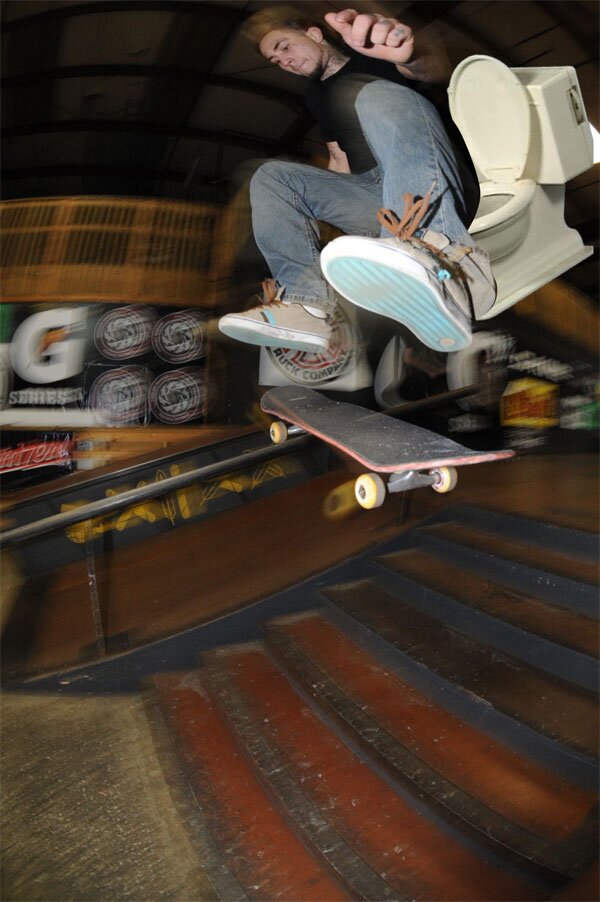 JJ Sharkey's frontside flip sequence