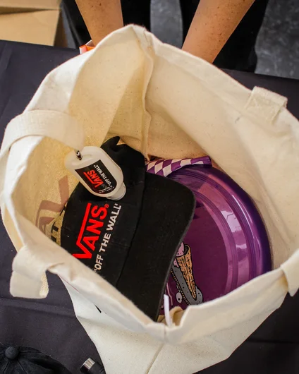 <!--girlsclinic19-->

“A bunch of free goodies from Vans!” Big shout out to Vans for always hooking it up!