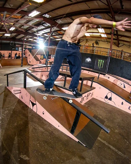 Felipe with a back Hurricane on the a-frame

<!--schoolsoutjam2023-->