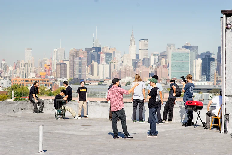 <!--spottoa15-->

Our first stop in NYC was the Theories Of Atlantis headquarters and as luck would have it, they have quite a lovely view. The crew breathes in the city while discussing the weekend ahead.