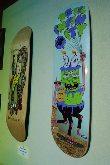 Two more boards you'll see on the SPoT deck wall soon.<!-- Chill Cam Dump: Waka, Grind for Life, Pretty Sweet, and Moat Water -->