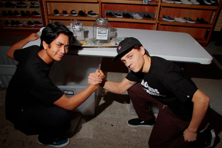 <!--b4bday15-->
Uncle Sam and Josh held down the shop and had people donating board parts or cash to get in and enjoy this event with us.