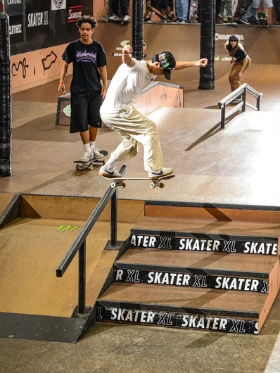 Kairi Matsumoto follows up Myles with a kickflip back tail
<!--fridayam2023lastchance-->