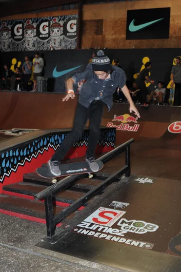 Tiago Lopes was about half way down the list this year for his second year in Tampa Am from Portugal.  That’s a feeble grind.<!-- Tampa Am 2012 Photos -->