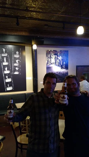 <!--bokmaartshow-->

Rob Beasley and Scott Conklin also enjoyed the Molson, eh!