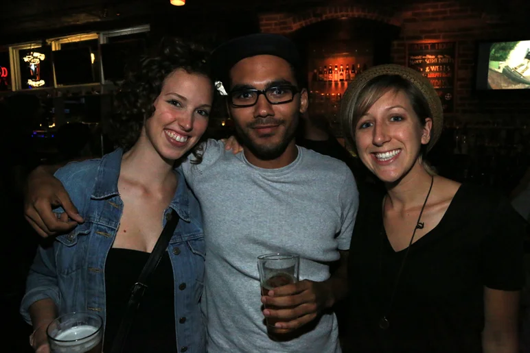 <!--orchard2014-->
Josh Wilson with some ladies that were celebrating their last night in Tampa before moving to New York.
