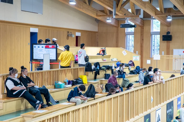 Families and fans camping out in the stands watching all the insane skateboarding going down!

<!--damnamjapan2022day1-->