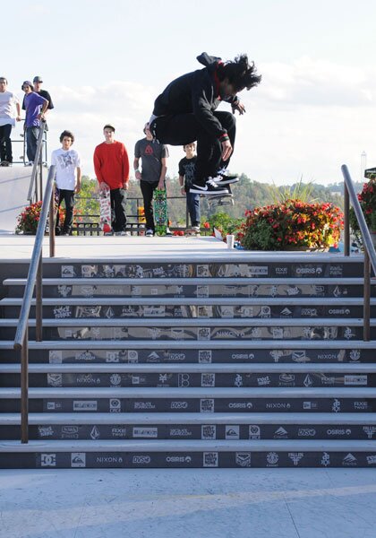 P-Rod got his kickflip on during practice