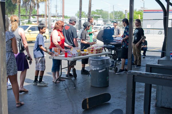 Free burgers and dogs smoked everyone out