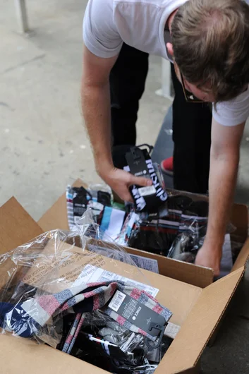 A box of Stance socks is gold on a skateboard road trip.<!-- Damn Am Atlanta 2013: The Road and The Bowl Jam -->