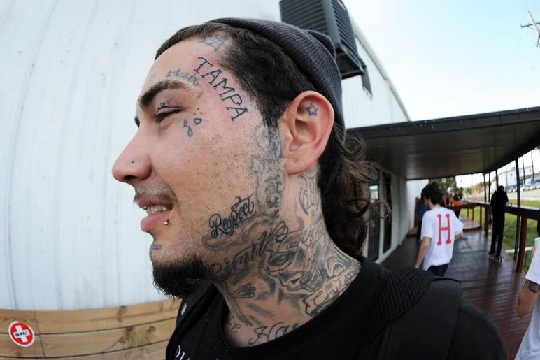 <!-- amdec13fri -->

And this happened... JJ Sharkey got TAMPA tattooed on his left temple. That's his face.